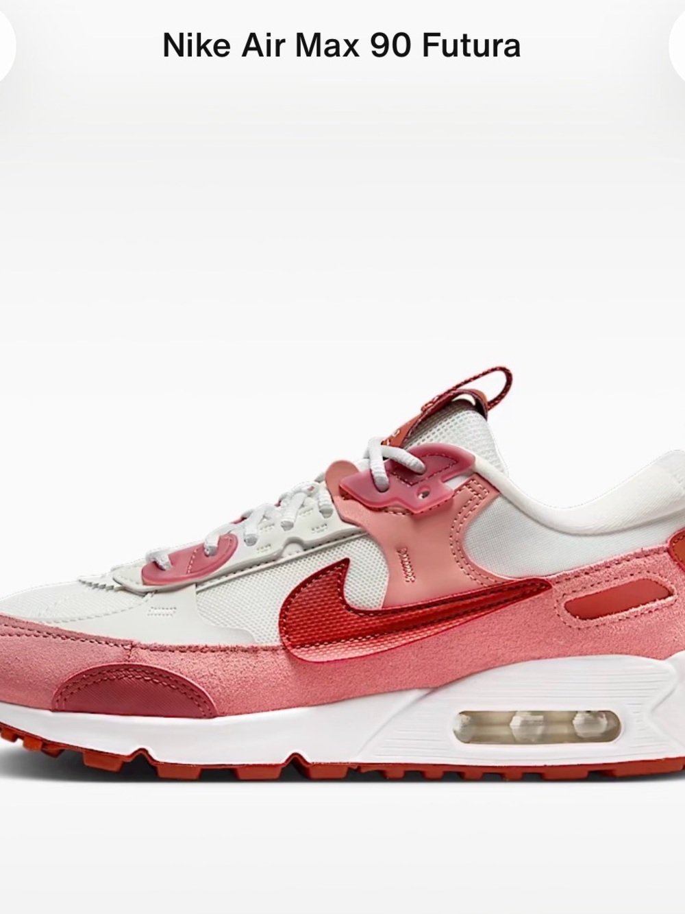 Nike Air Max 90 Futura - White & Pink & Red